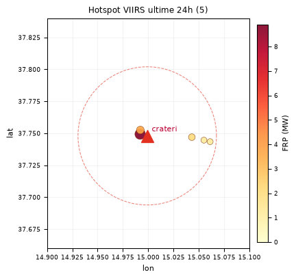mappa hotspot VIIRS